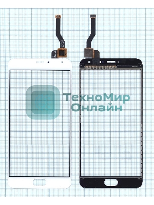 Сенсорное стекло (тачскрин) для Meizu Metal белое