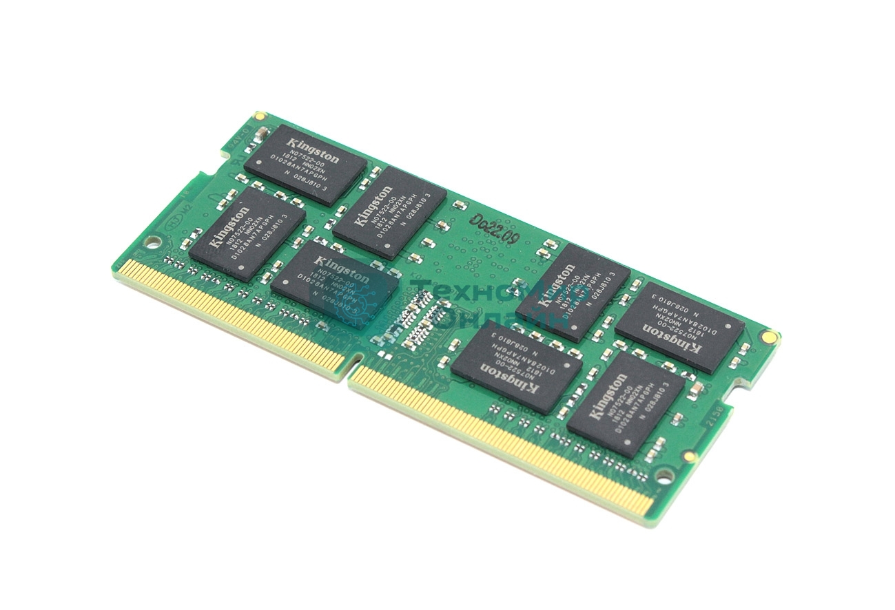 Оперативная память Kingston, DDR4, 16GB (1x16 GB), 3200 MHz, CL22, SO-DIMM