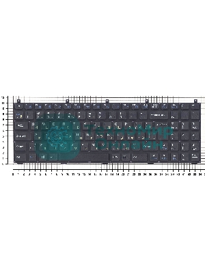 Клавиатура для ноутбука DNS W765S черная без рамки широкий Enter