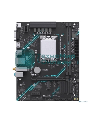 Материнская плата Maxsun H610M 666 WiFi6, LGA 1700, Intel H610, 2xDDR4, 3xSATA, 1xM.2, 1xPCI-E 4.0 x16, 1xPCI-E x1, 1xHDMI, 1xVGA, 2xUSB 3.2 Gen 1, 2xUSB 2.0, 1x 1Gb LAN, 3x3.5 мм, 5.1, Micro-ATX