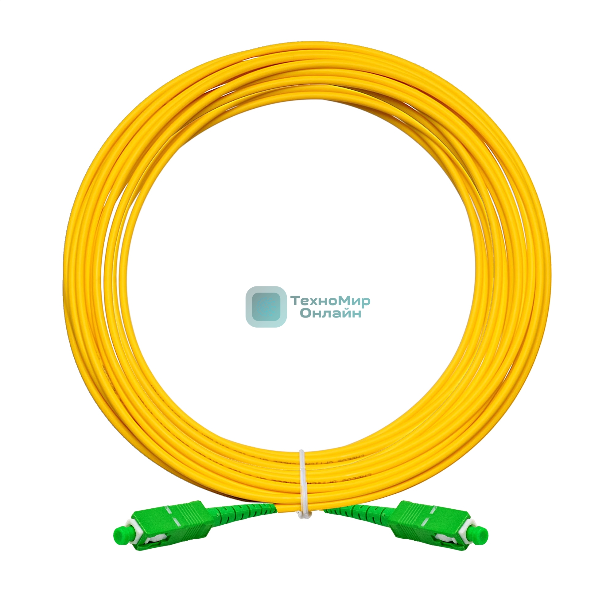 Патч-корд волоконно-оптический ExeGate FC-S-9-SC/APC-SC/APC-15M-LSZH (Шнур ВО SM 9/125 (OS2/G.652.D), SC/APC-SC/APC, Simplex, LSZH, 15 м)