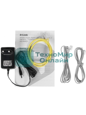 Интернет-телефония D-Link DVG-N5402G/2S1U1L/A1A Беспроводной гигабитный маршрутизатор с поддержкой 3G/LTE, 2 FXS-портами, 1 PSTN-портом (lifeline) и USB-портом