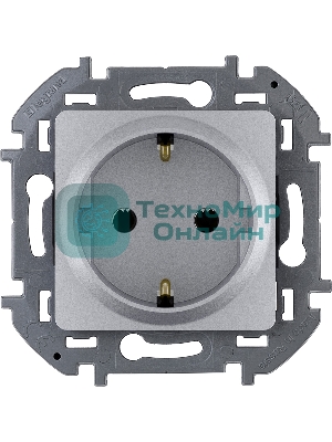 Розетка 2К+З немецкий стандарт 16А 250 В алюминий