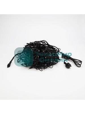 Гирлянда Neon-night Айсикл (Бахрома) светодиодная 5х0,7 м, 152 LED, черный провод каучук, теплое белое свечение