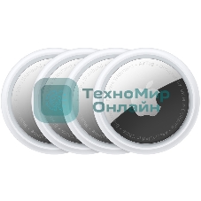 Трекер Apple AirTag, IP67, Bluetooth, NFC, Accelerometer, Speaker, CR2032 bat., d-31.9 mm, h-8 mm, 11 g - (4 Pack)