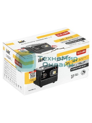 Стабилизатор напряжения 1ф 0.5кВА HUB переносной IEK IVS21-1-D05-13