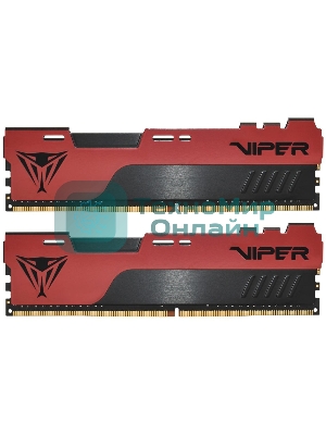 Оперативная память Patriot Viper Elite II, DDR4, 64GB (2x32 GB), 3600 MHz, CL20, DIMM, радиатор, красный/черный
