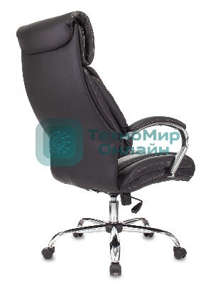 Кресло руководителя Бюрократ T-9904NSL Leather Venge Black черный, искусственная кожа, крестовина металл хром