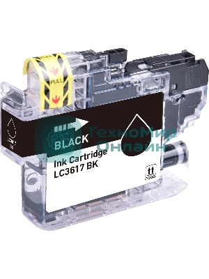 Картридж струйный Cactus CS-LC3617BK черный (15 мл) для Brother MFC-J2330DW/J2730DW/J3530DW/J3930DW