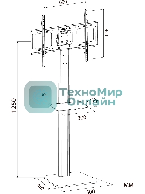 Стойка для телевизора Cactus CS-ST97-D черный 37