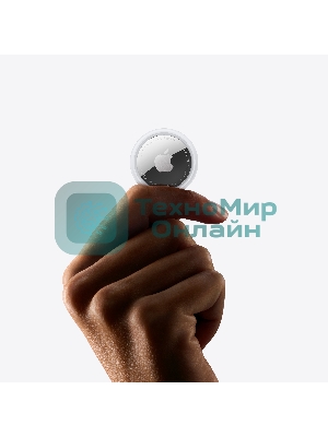 Трекер Apple AirTag, IP67, Bluetooth, NFC, Accelerometer, Speaker, CR2032 bat., d-31.9 mm, h-8 mm, 11 g - (4 Pack)