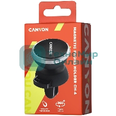 Держатель автомобильный Canyon Car Holder for Smartphones,magnetic suction function,with 2 plates(rectangle/circle), черный,40x35x50мм 0.033kg