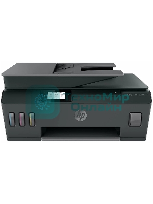 МФУ струйное HP Smart Tank 615 AiO (Y0F71A), A4, цветной, печ. до 22 стр/мин. (ч/б) до 16 стр/мин. (цвет), скан. до 5 стр/мин. (ч/б) 3 стр/мин. (цвет), 1200 x 1200 dpi (ч/б печать, скан.) 1200 x 4800 dpi (печать цвет), USB, Wi-Fi, BlueTooth, Air Print, Mopria