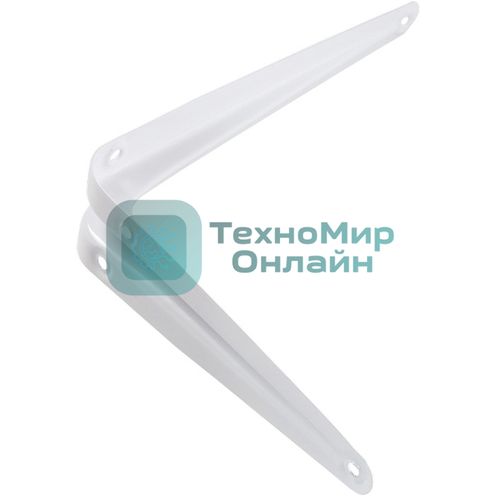 Кронштейн угловой с ребром Сибртех 250 х 300 мм, белый