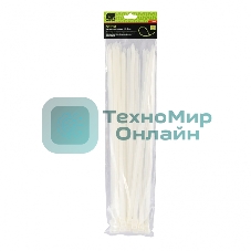 Хомуты Сибртех, 400 х 8 мм, пластиковые, белые, 50 шт.