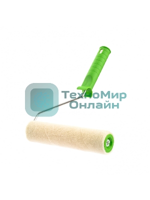 Валик велюр с ручкой Сибртех, 200 мм, ворс 5 мм, D 36 мм, D ручки - 6 мм