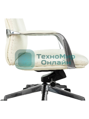 Кресло Бюрократ VEGA белый, кожа