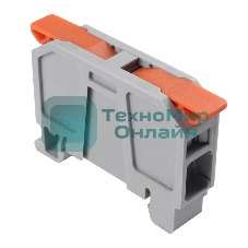 Клемма СМК Rexant 222-2521D проходная 1-полюсная на DIN-рейку (6-25 мм²) серый (30 шт/уп)