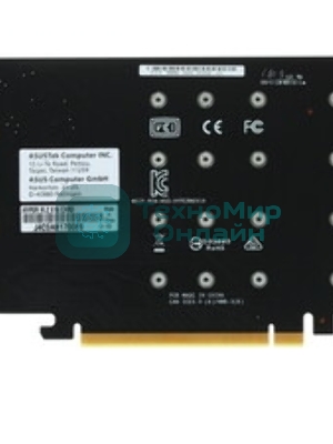 Внутренний адаптер ASUS для создания массивов RAID HYPER M.2 X16 CARD V2