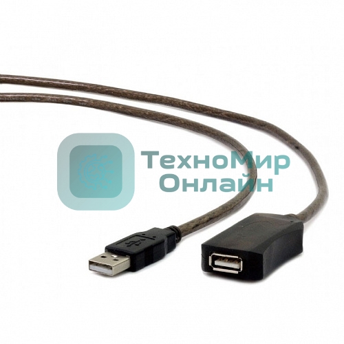 Кабель-удлинитель USB2.0 активный Cablexpert UAE-01-15M, AM/AF, 15м
