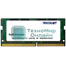 Оперативная память Patriot Signature, DDR4, 8GB (1x8 GB), 2666 MHz, CL19, SO-DIMM