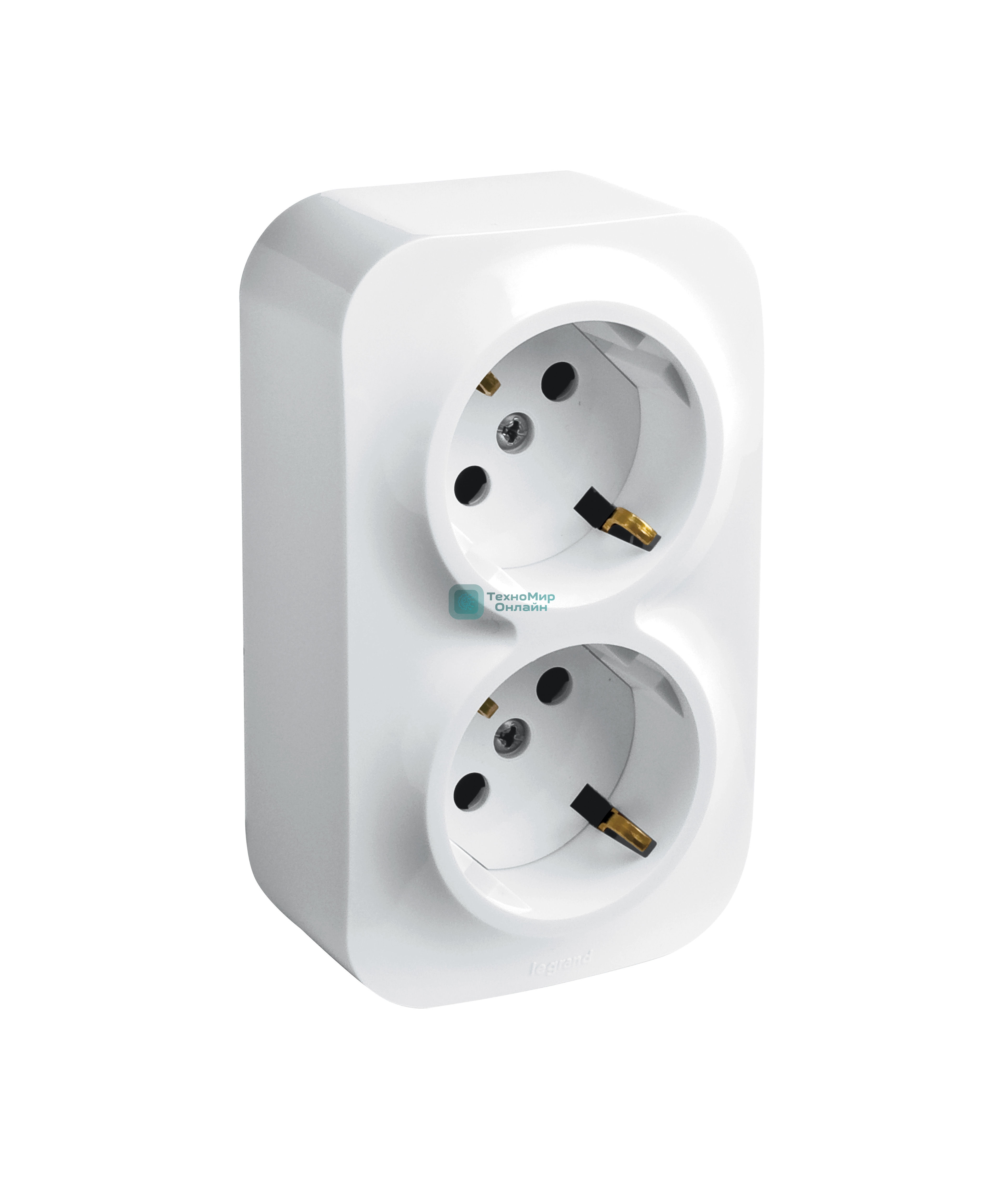 Блок розеток Quteo с предварительным подключением 2x2К+З со шторками, 16A, 250 В, IP 20, белый