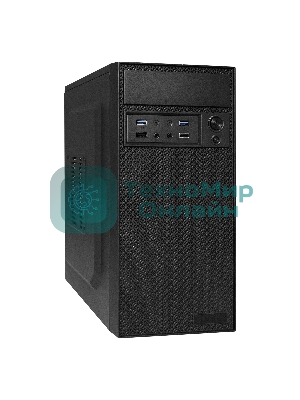 Компьютерный корпус Minitower ExeGate EX291272RUS BAA-109U2-AAA350 (mATX, AAA350 8см, 2*USB+2*USB 3.0, аудио, черный)