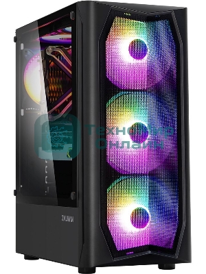 Компьютерный корпус MidiTower Zalman N4 black (ATX,Window, 6xRGb fan, USB 2.0 x2, USB 3.0x1, без БП) (N4 rev.1)
