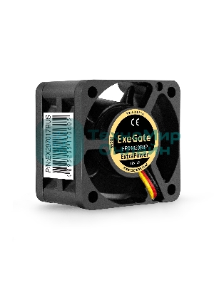 Вентилятор для корпуса ExeGate ExtraPower EP04020B3P черный, 40 мм, 7000 об/мин, 32 дБ, 3 pin