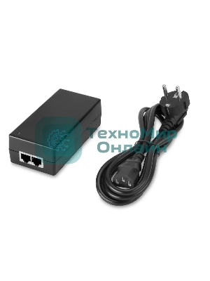 PoE-инжектор Gigabit Ethernet на 1 порт, мощностью до 65W. Совместим с оборудованием PoE IEEE 802.3af/at/bt. Мощность PoE на порт - до 65W. Напряжение PoE - 52V(конт. 1,2,4,5(+), 3,6,7,8(-)). Порты: вх. - 1 x RJ45(10/100/1000 Base-T), вых. 1 x RJ45(10/100/1000 Base-T, PoE 52V). Встроенная грозозащита 3kV. Питание: AC100-240V. Размеры (ШхВхГ): 60x40x120мм. Вес: 0,3кг. Рабочая температура -10...+65 гр.С