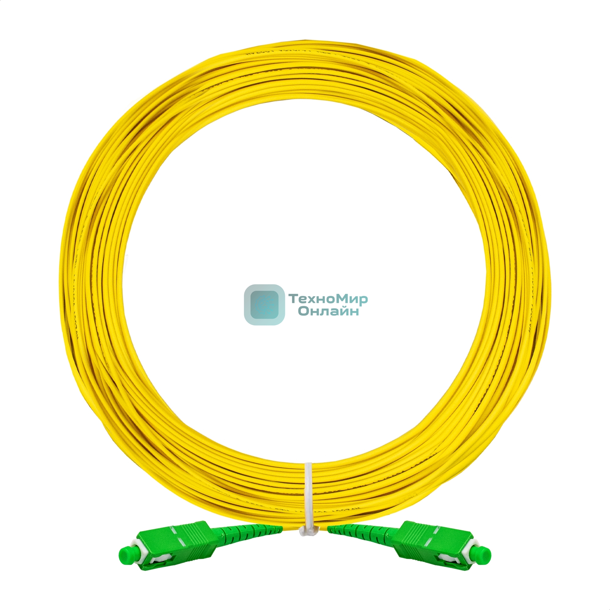 Патч-корд волоконно-оптический ExeGate FC-S-9-SC/APC-SC/APC-20M-LSZH (Шнур ВО SM 9/125 (OS2/G.652.D), SC/APC-SC/APC, Simplex, LSZH, 20 м)