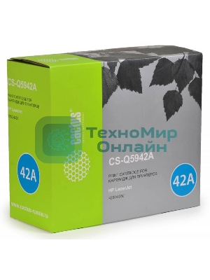 Картридж лазерный Cactus CS-Q5942A черный (10000 стр.) для HP LJ 4250/4350