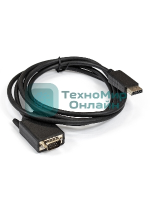 Кабель ExeGate EX284914RUS DisplayPort-VGA ExeGate EX-CC-DPM-VGAM-1.8 (20M/15M, 1,8м, экран)