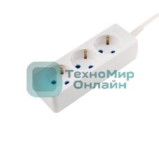 Удлинитель PROconnect 3 гнезда, 3 м, 3х0.75 мм², с/з, белый