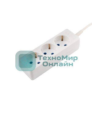 Удлинитель PROconnect 3 гнезда, 3 м, 3х0.75 мм², с/з, белый