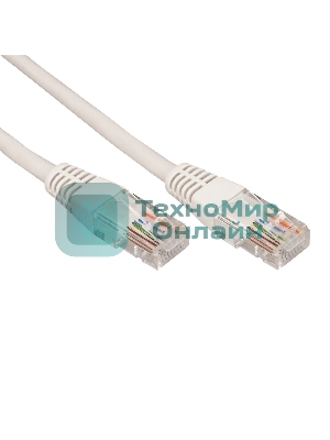 Патч-корд U/UTP Rexant cat.6a (10G), RJ45-RJ45, неэкранированный, 28AWG, LSZH, серый, 2 м