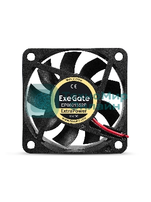 Вентилятор для корпуса ExeGate ExtraPower EP06015S2P черный, 60 мм, 4800 об/мин, 32 дБ, 2 pin