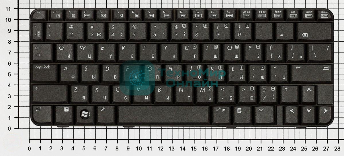 Клавиатура для ноутбука HP PavilionTX1000 TX2000 TX2100 TX2500 черная