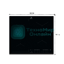 Индукционная варочная панель Electrolux CIV634 на 4 конфорки, cтеклокерамика, мощность: 7200 Вт, независимая установка, слайдерное управление,размеры (ШхГ): 59x52 см