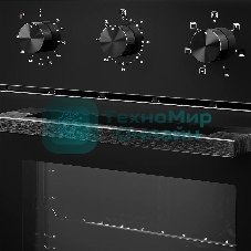 Встраиваемый духовой шкаф Monsher MOE 4563 Noir, электрический, High-Tech, объем 50 л, конвекция, гриль, 3 стекла в дверце, съемные стекла, съемная дверца, телескопические направляющие, черный