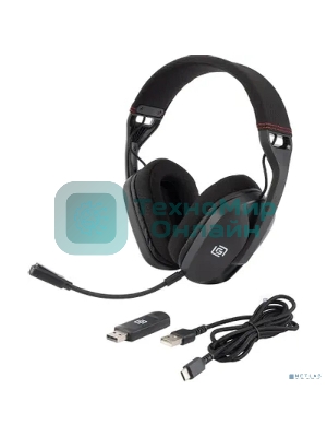 Гарнитура Oklick HS-L750G чёрный, беспроводная + проводная, радиоканал, до 18 ч