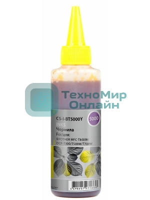 Чернила Cactus CS-I-BT5000Y желтый 100мл для Brother DCP-T300, DCP-T500W,DCP-T700W, MFC-T800W