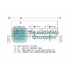 Реле контроля напряжения CP-723 (трехфазное; два режима работы - три однофазных реле или трехфазное реле напряжения; монтаж на DIN-рейке; 100…450 AC 3NO 3х63А) F&F EA04.009.015