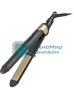 Выпрямитель для волос Galaxy Line GL 4519 черный/золотистый, 24 мм, 180 °C, 1 режим