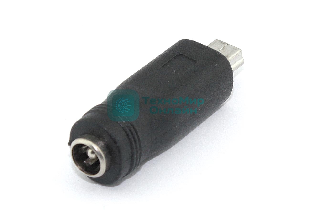 Переходник 5,5x2,1 мама на Mini USB папа 5 Pin