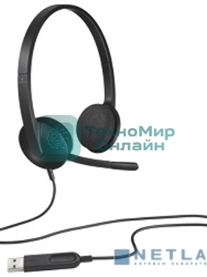Гарнитура Logitech H340 чёрный, проводная, USB