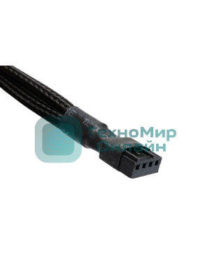 Кабель-разветвитель питания FAN Cablexpert CC-FAN-1F3M-27CM, 4pin(f)/3x4pin(m), PWM(ШИМ), медь, 27см, черный, пакет