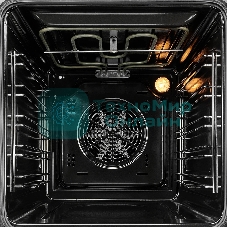 Встраиваемый духовой шкаф Monsher MOE 4563 Noir, электрический, High-Tech, объем 50 л, конвекция, гриль, 3 стекла в дверце, съемные стекла, съемная дверца, телескопические направляющие, черный