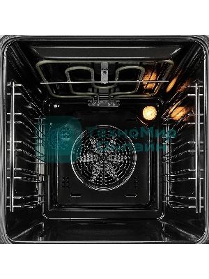 Встраиваемый духовой шкаф Monsher MOE 4563 Noir, электрический, High-Tech, объем 50 л, конвекция, гриль, 3 стекла в дверце, съемные стекла, съемная дверца, телескопические направляющие, черный