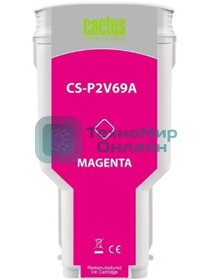 Картридж струйный Cactus CS-P2V69A №730 пурпурный (300мл) для HP Designjet T1600/1700/2600